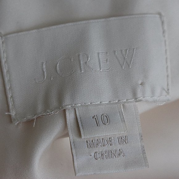 J Crew Cara - One Shoulder Silk Chiffon Dress - Champagne, sz 10 - Picture 4 of 12